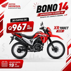 Motocicletas Honda en oferta Bono 14