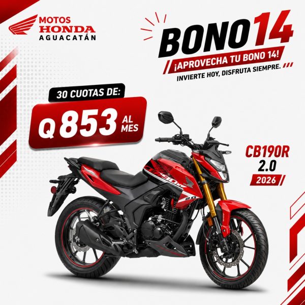 Motocicletas Honda en oferta Bono 14