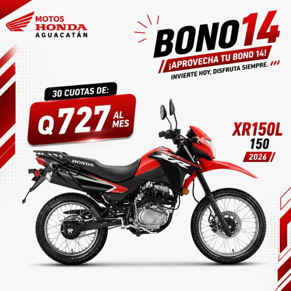 Motocicletas Honda en oferta Bono 14