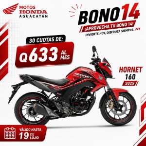 Motocicletas Honda en oferta Bono 14