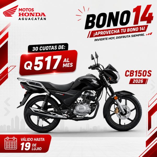 Motocicletas Honda en oferta Bono 14