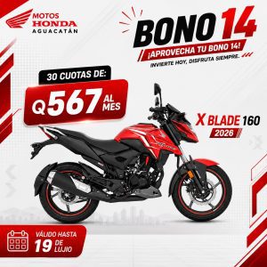 Motocicletas Honda en oferta Bono 14